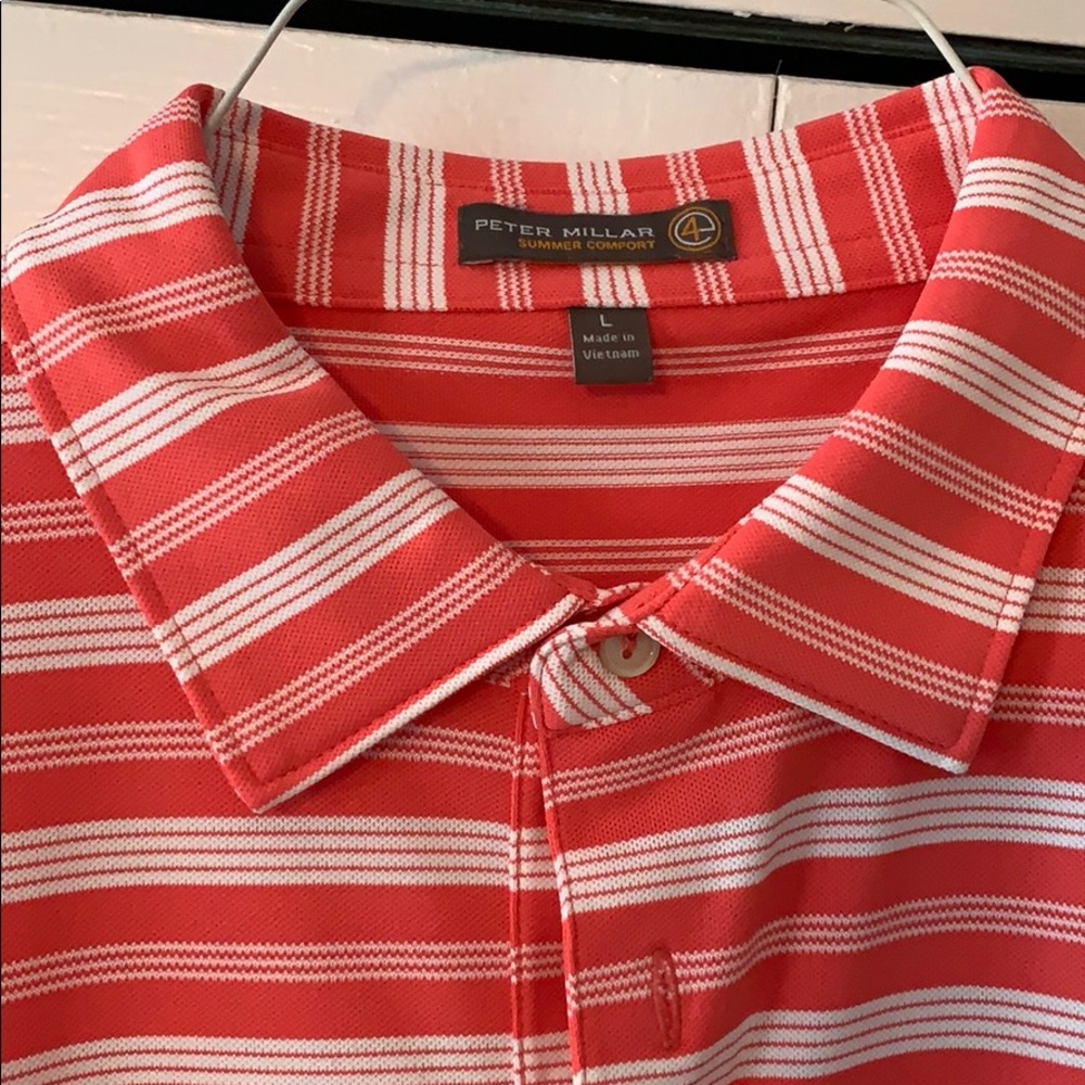 Salmon Peter Millar Summer Comfort Golf Shirt